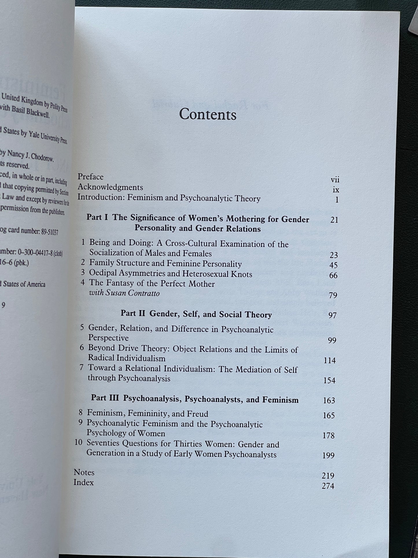 Feminism and Psychoanalytic Theory by Nancy J. Chodorow
