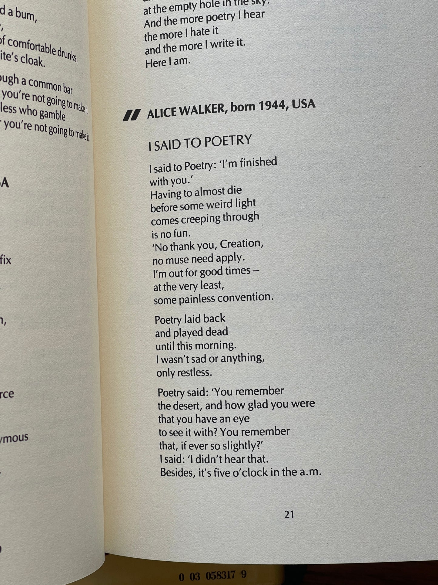 Ain't I A Woman: Women's Poetry from Around the World ed. Illona Linthwaite