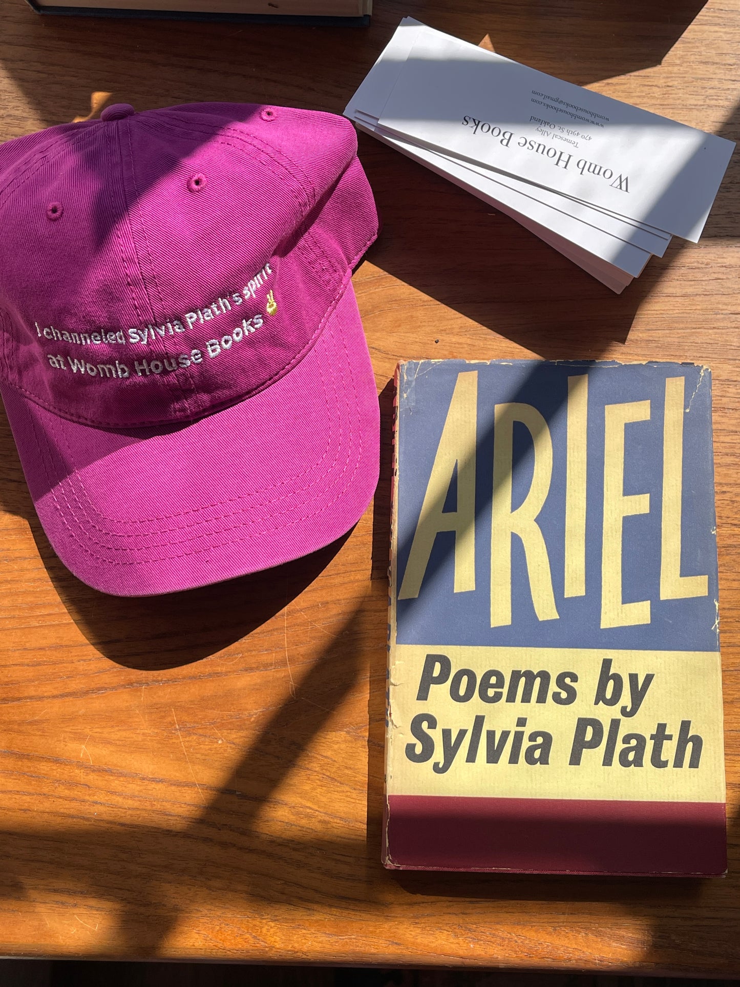 I Channeled Sylvia Plath's Spirit at Womb House Books hat