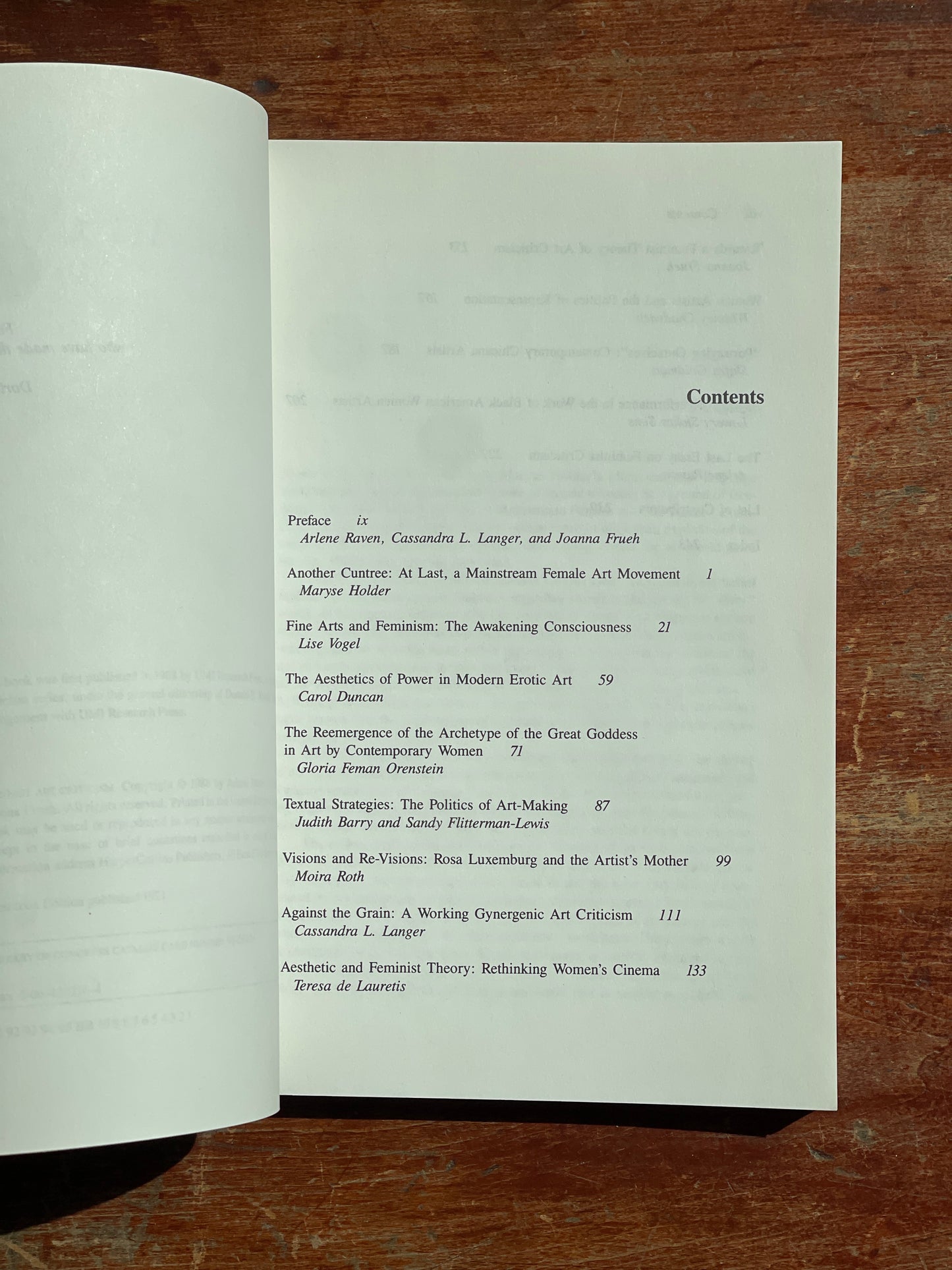 Feminist Art Criticism ed. Arlene Raven, Cassandra Langer, Joanna Frueh