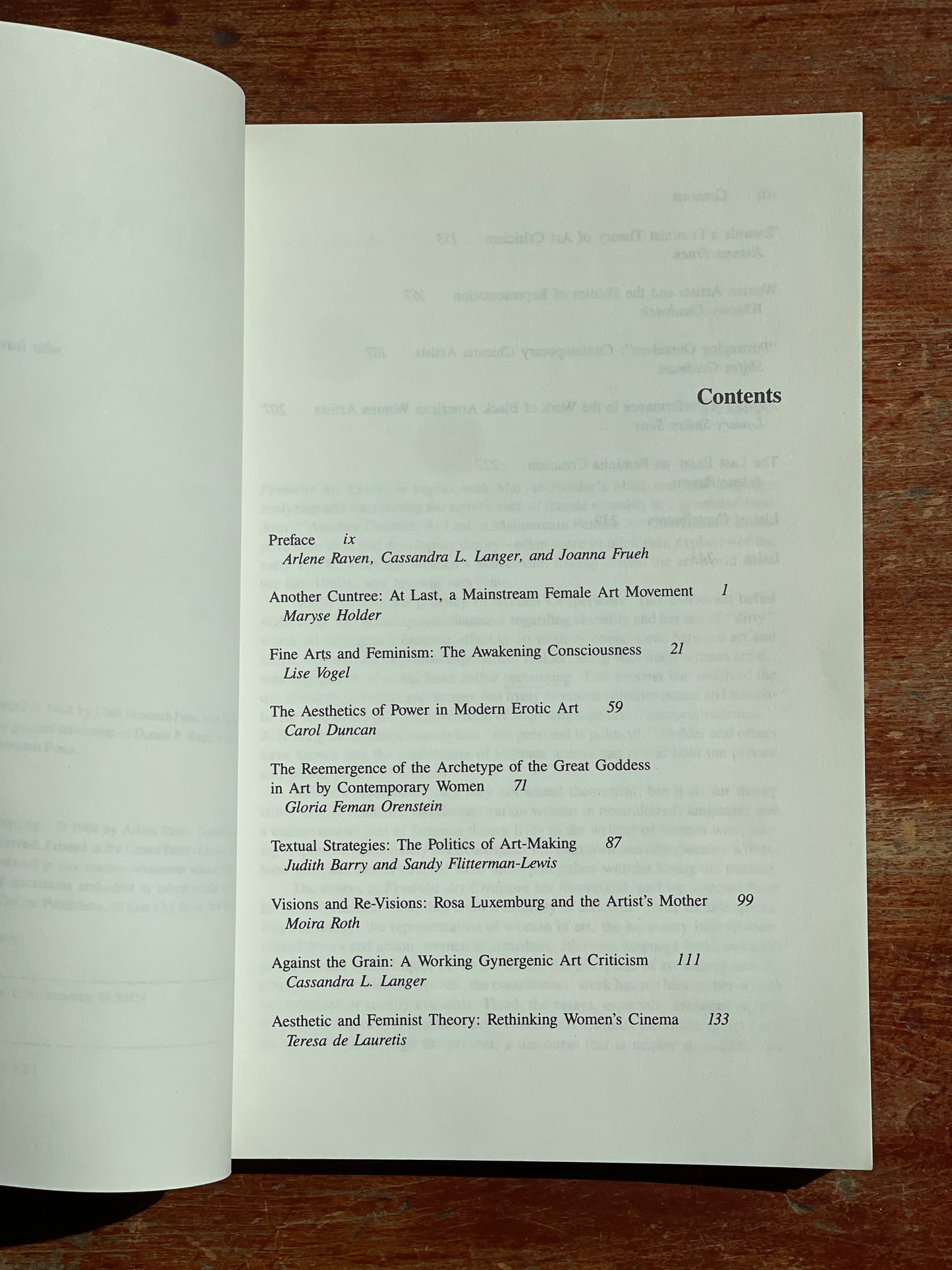Feminist Art Criticism ed. Arlene Raven, Cassandra Langer, Joanna Frueh
