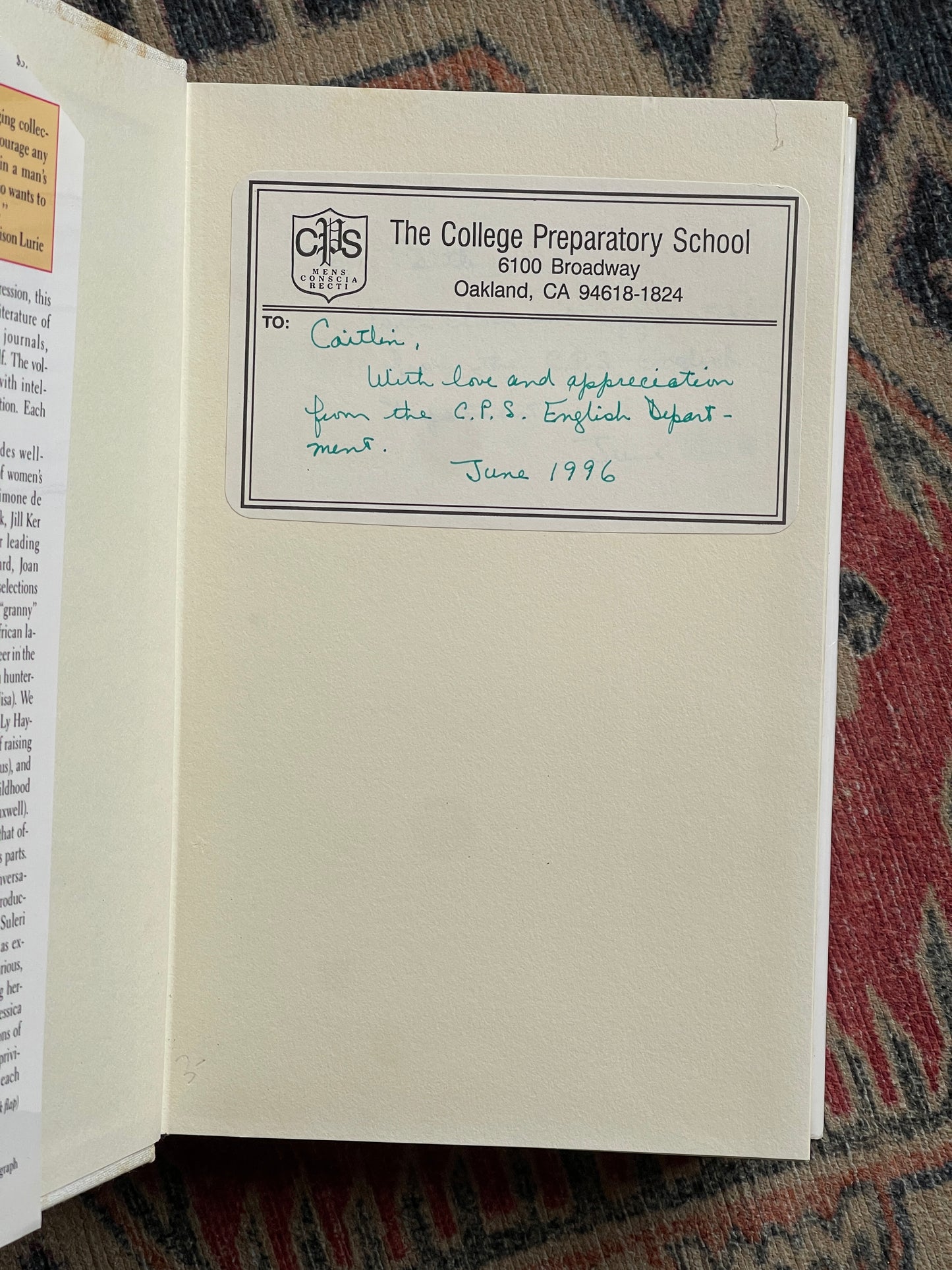 Women's Lives ed. Phyllis Rose - First Edition
