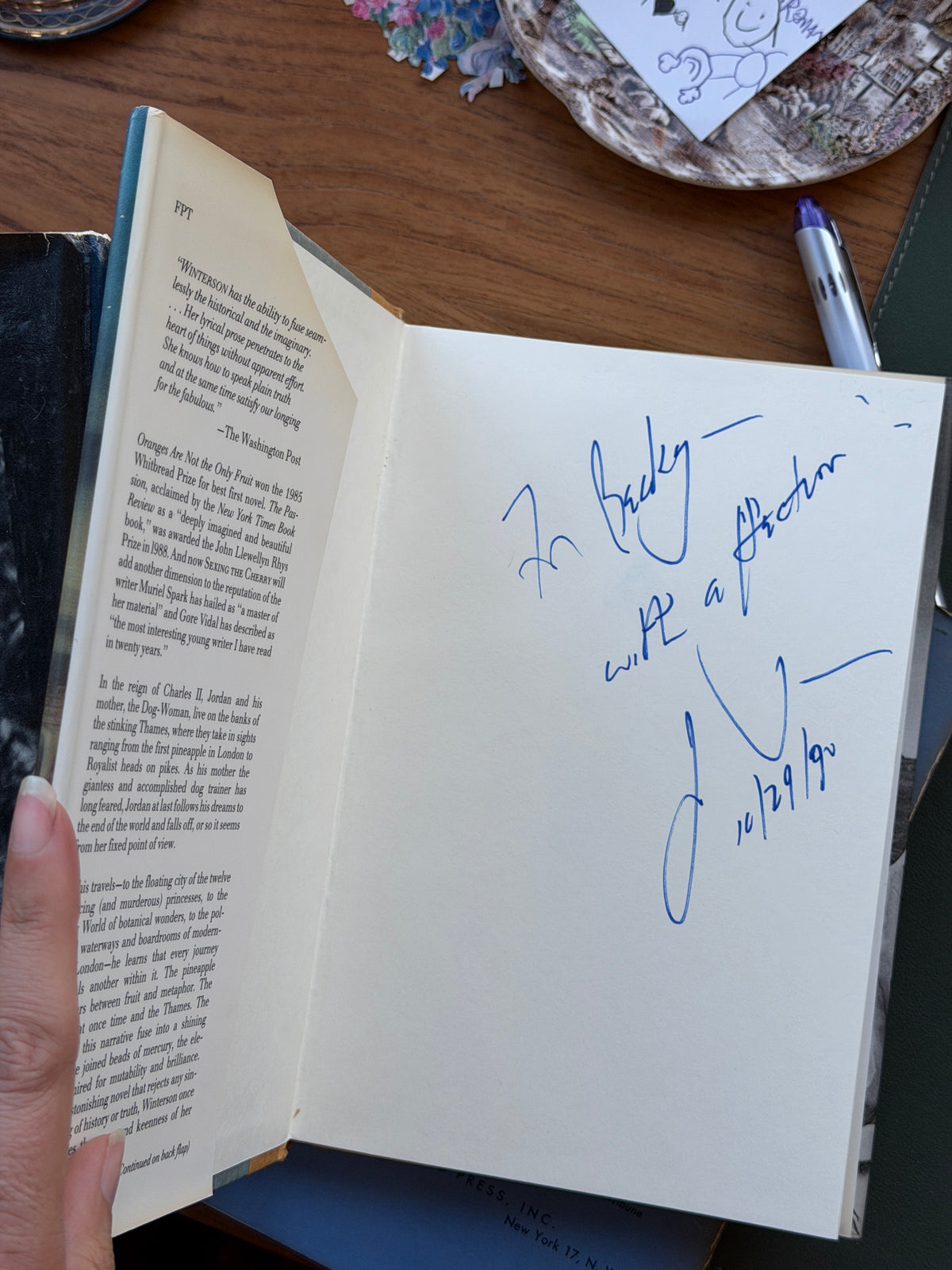 Sexing the Cherry by Jeanette Winterson - First Edition