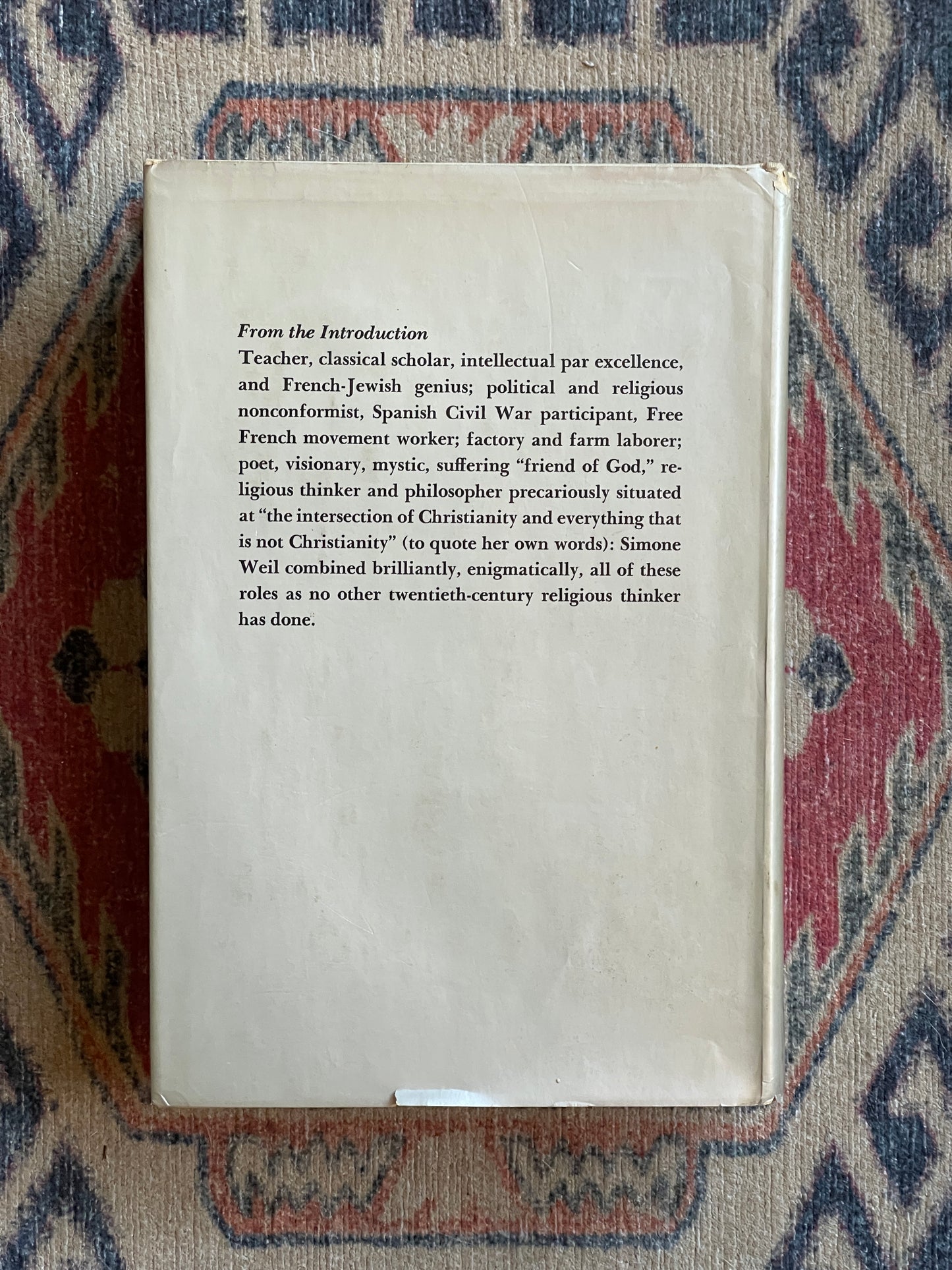 The Simone Weil Reader ed. George A. Panichas - First Edition