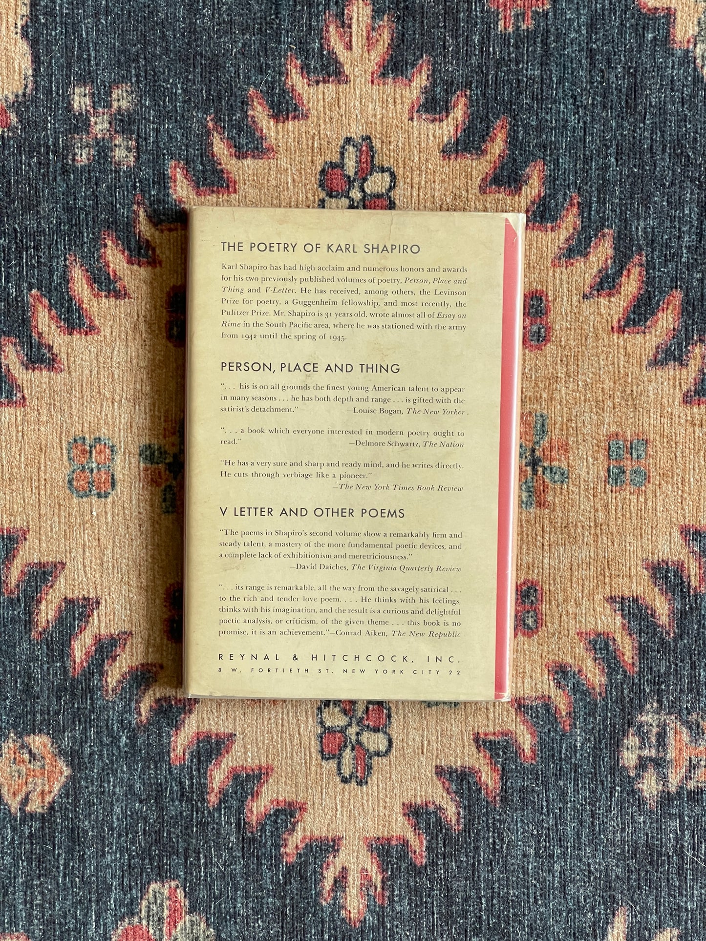 Essay on Rime by Karl Shapiro - First Edition