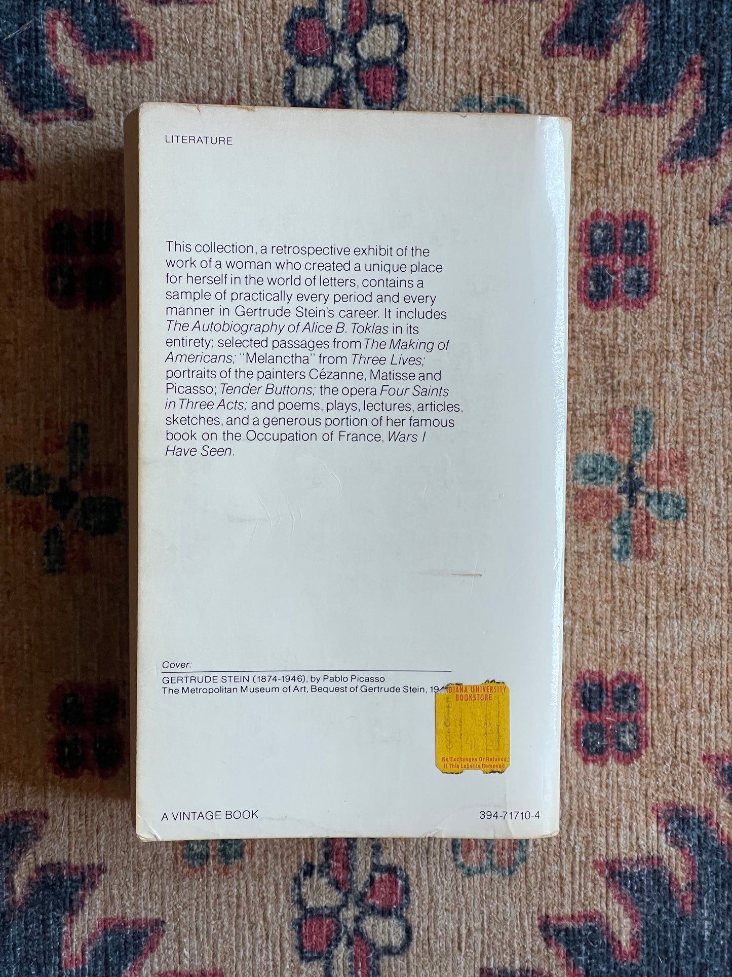 Selected Writings of Gertrude Stein
