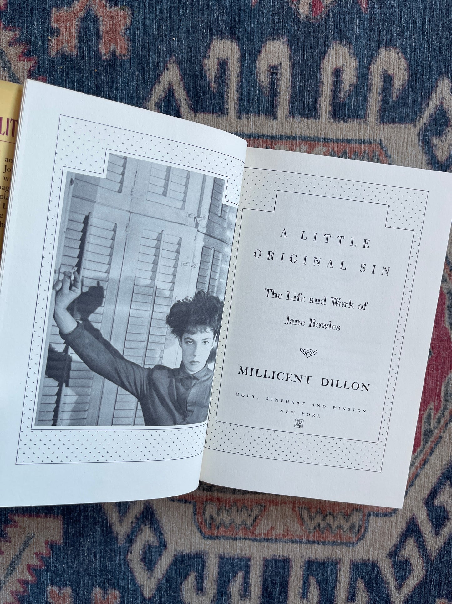 A Little Original Sin: The Life and Work of Jane Bowles by Millicent Dillon - First Edition
