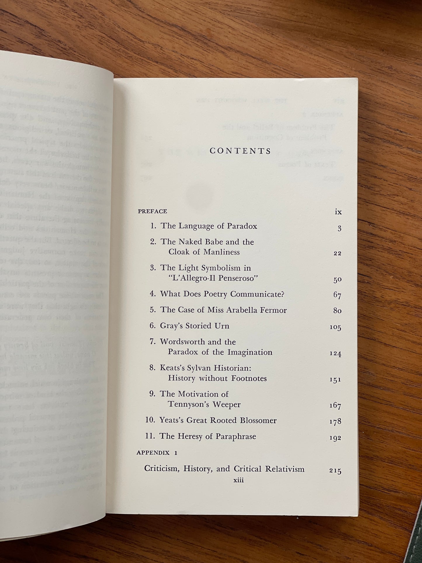 The Well-Wrought Urn: Studies in the Structure of Poetry by Cleanth Brooks