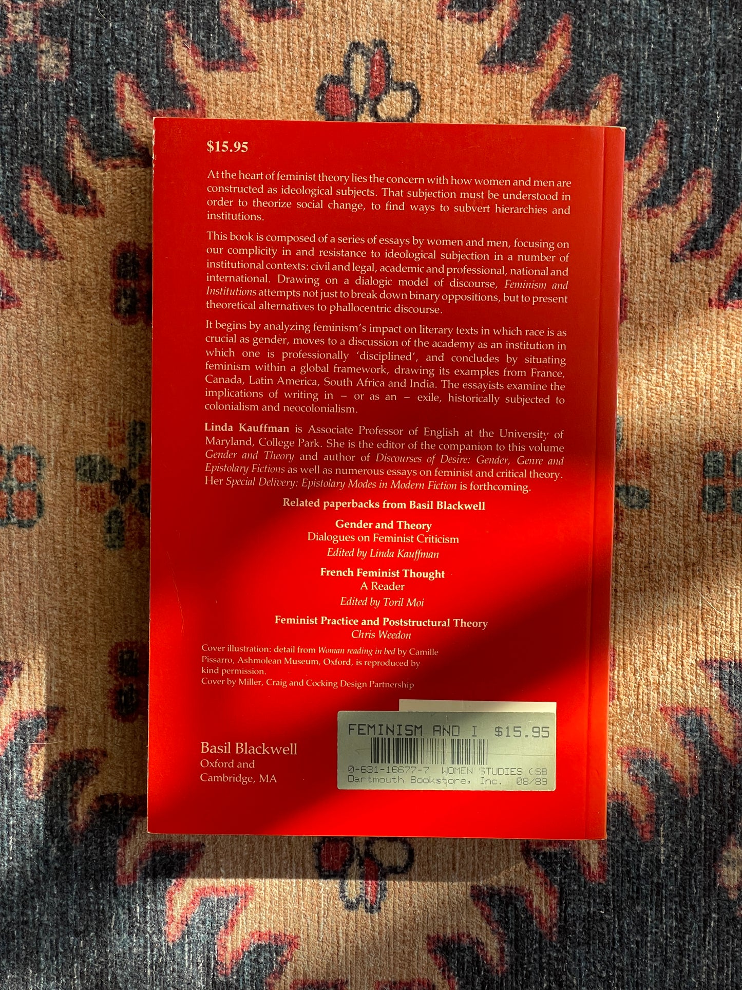 Feminism and Institutions: Dialogues on Feminist Theory by Linda Kauffman