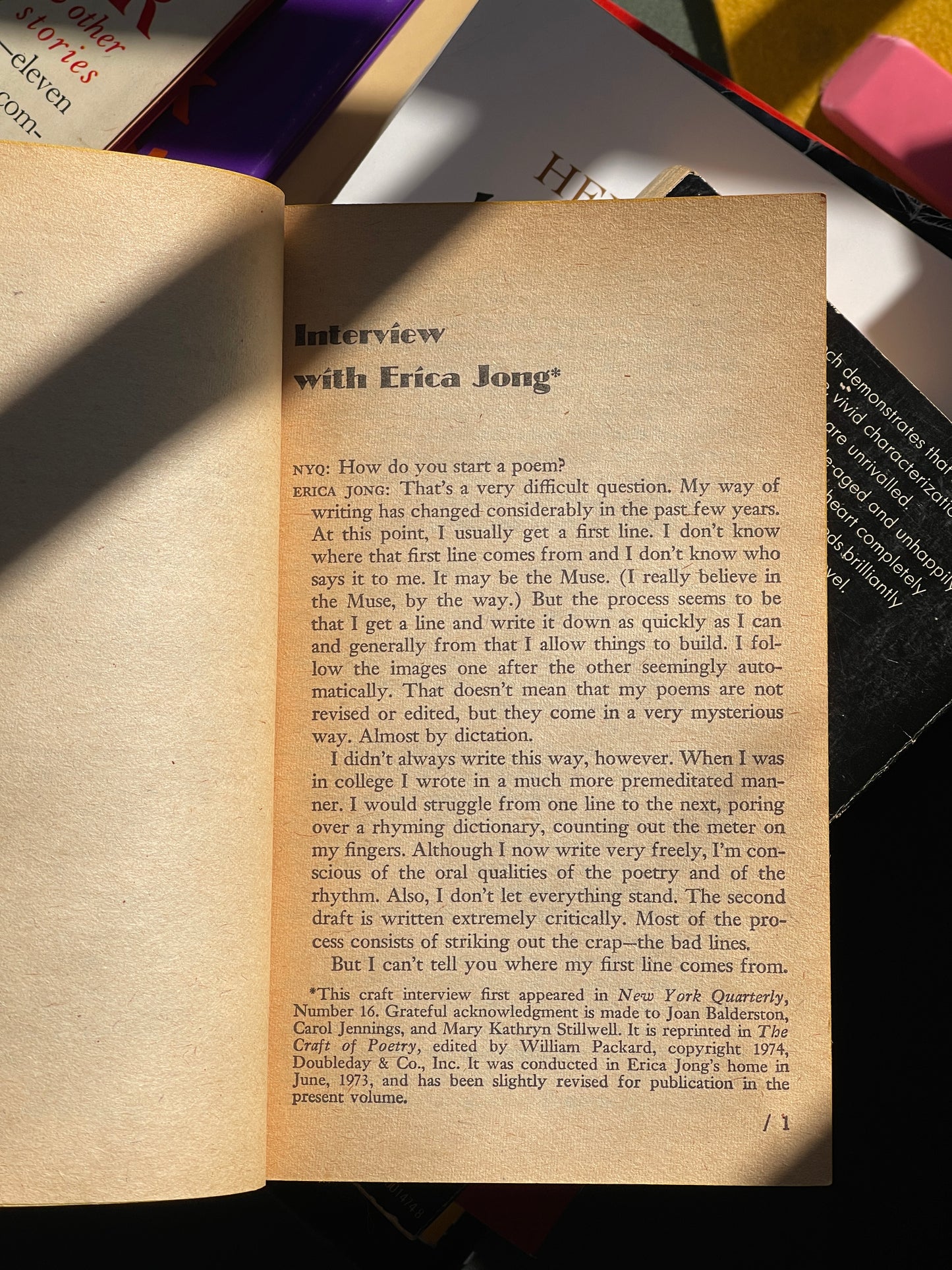 Here Comes and Other Poems by Erica Jong