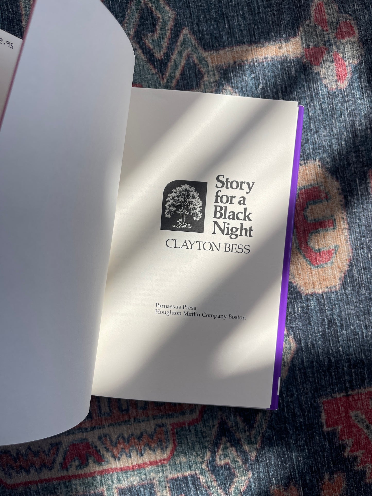 Story for a Black Night by Clayton Bess - First Edition