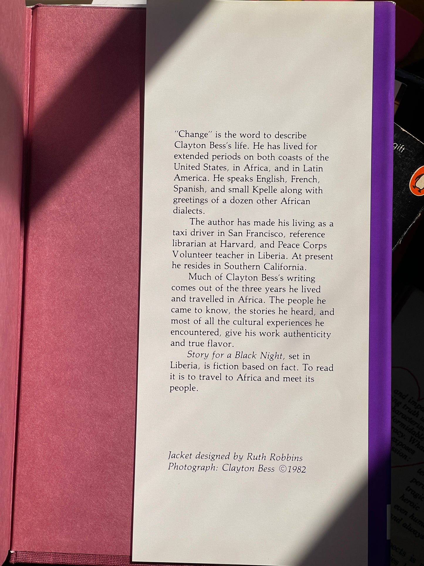 Story for a Black Night by Clayton Bess - First Edition
