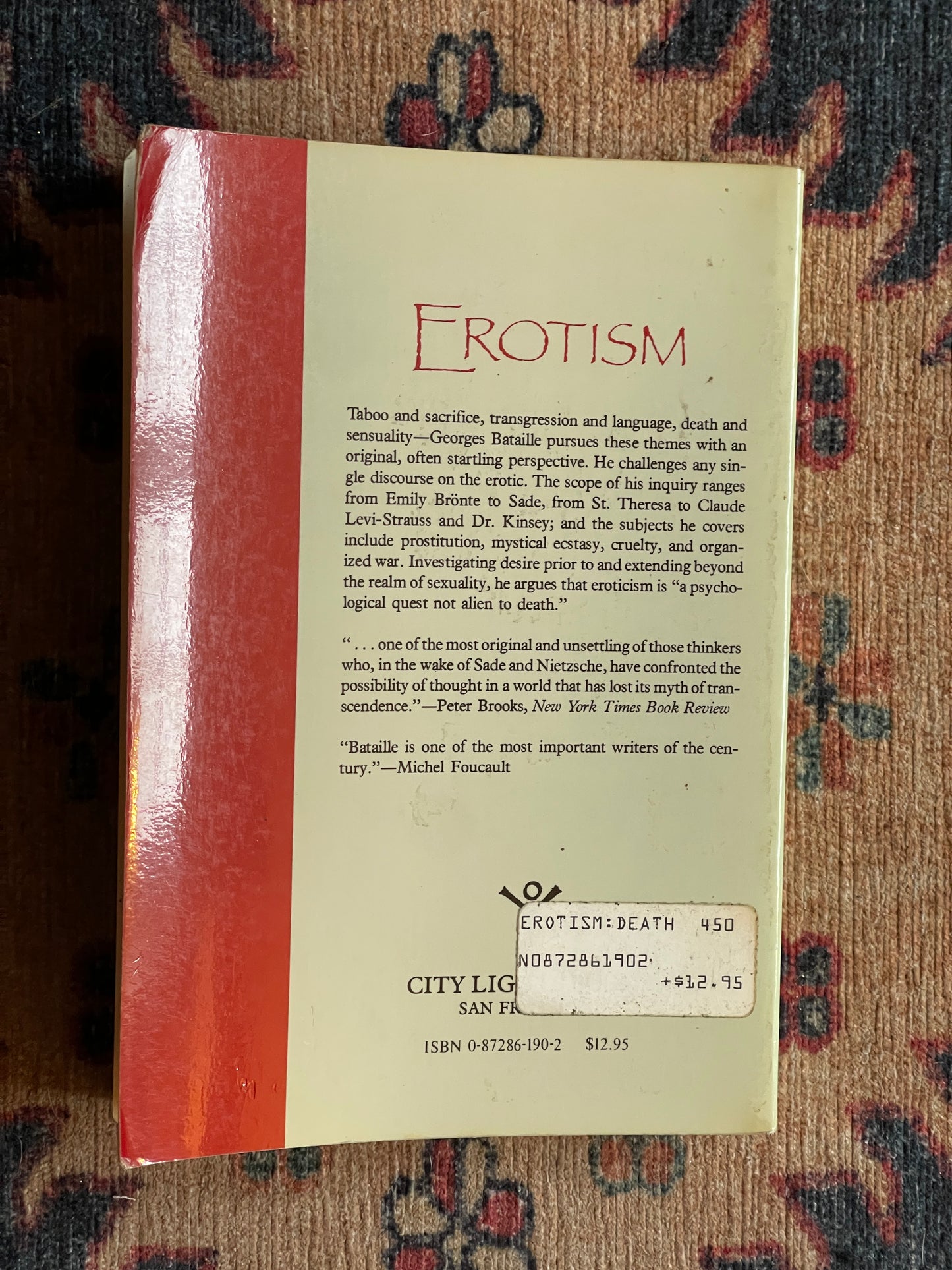 Eroticism: Death and Sensuality by Georges Bataille