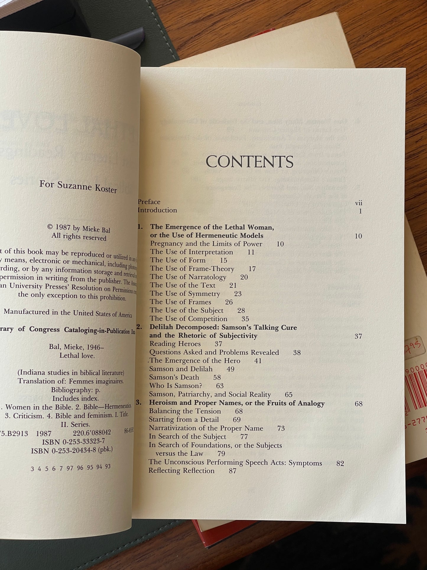 Lethal Love: Feminist Literary Readings of Biblical Love Stories by Mieke Bal