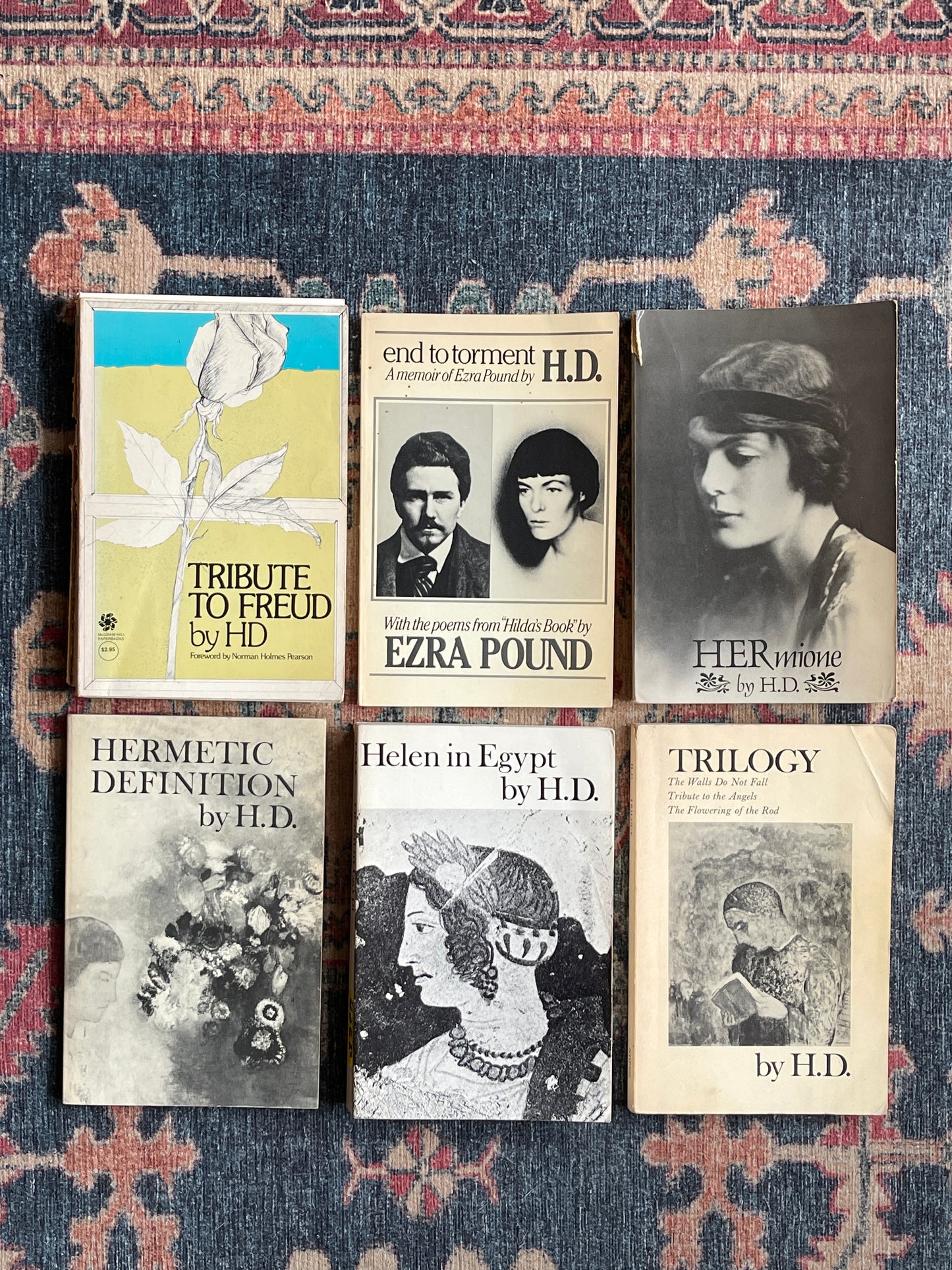 Six H.D. paperbacks - Sandra M. Gilbert collection