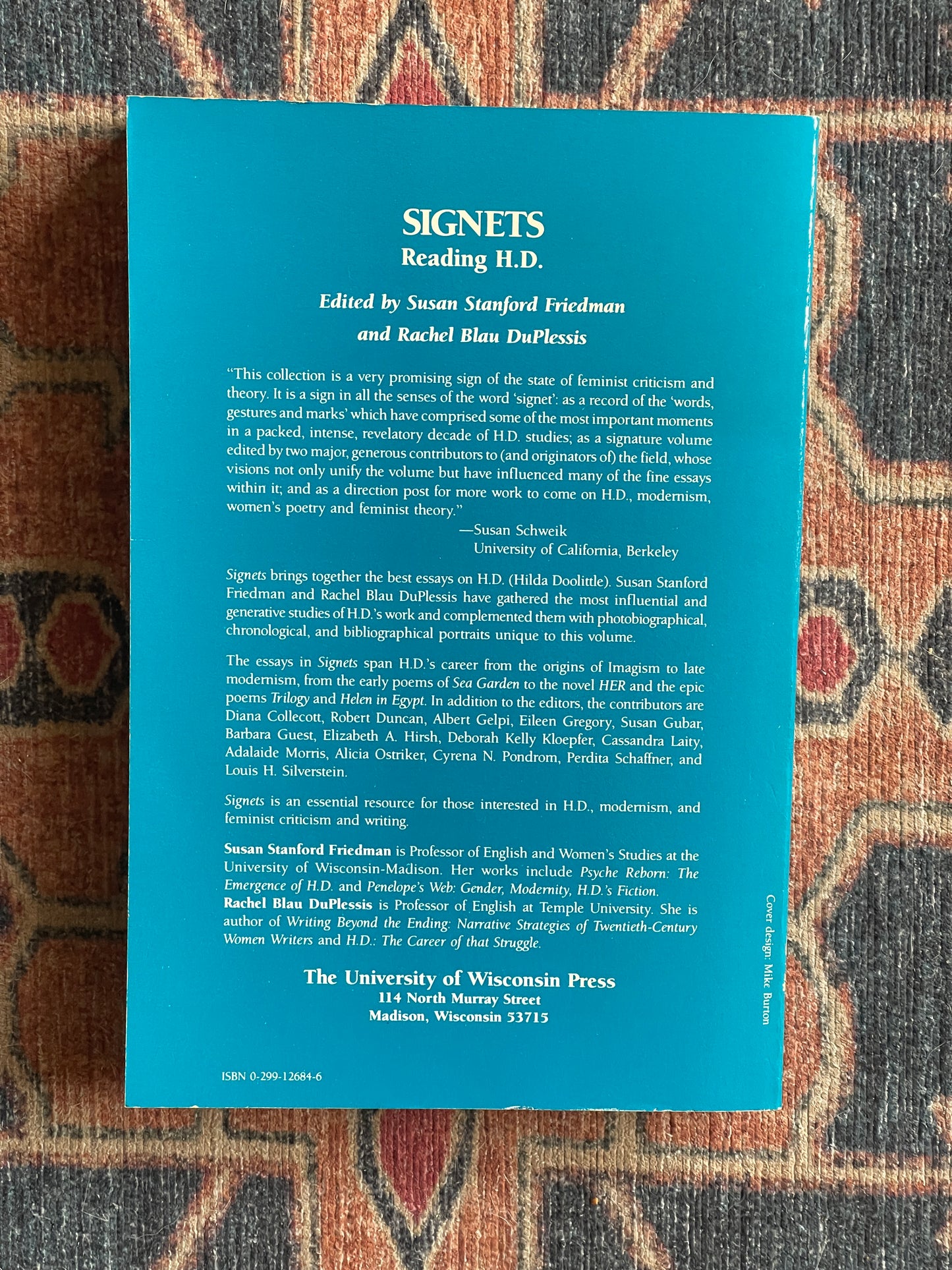 Signets: Reading H.D. ed. by Susan Stanford Friedman and Rachel Blau DuPlessis