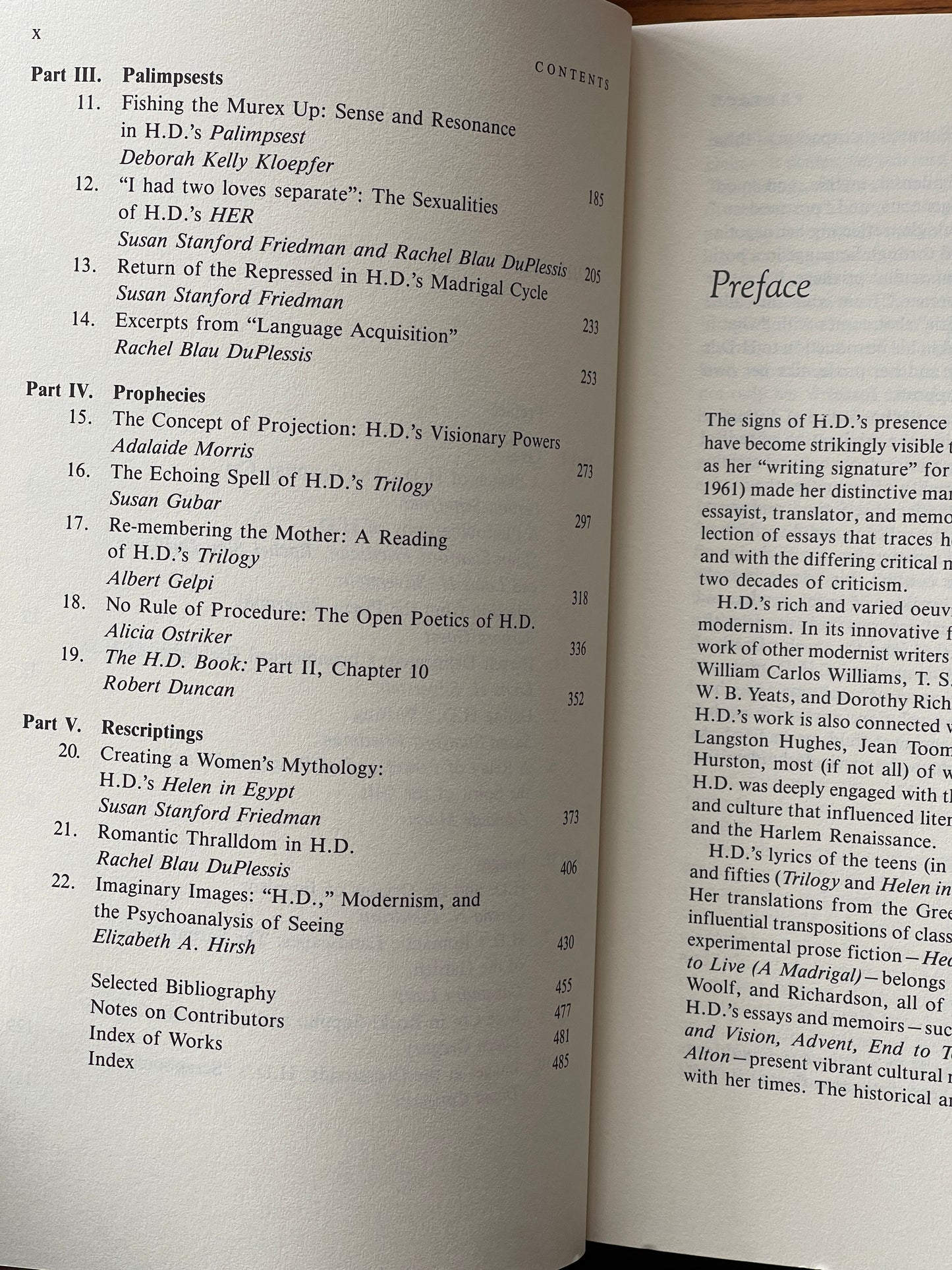 Signets: Reading H.D. ed. by Susan Stanford Friedman and Rachel Blau DuPlessis
