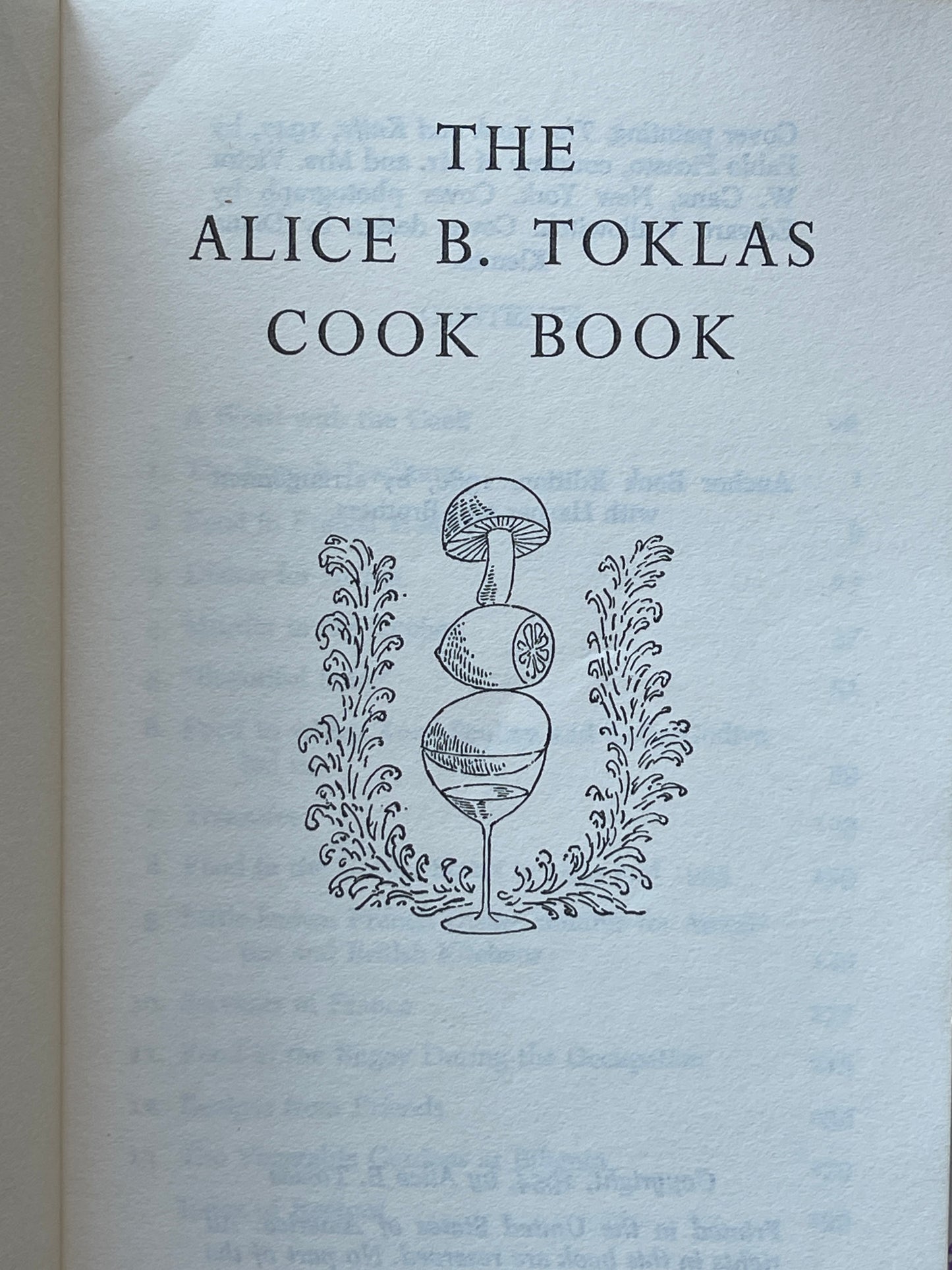 The Alice B. Toklas Cook Book