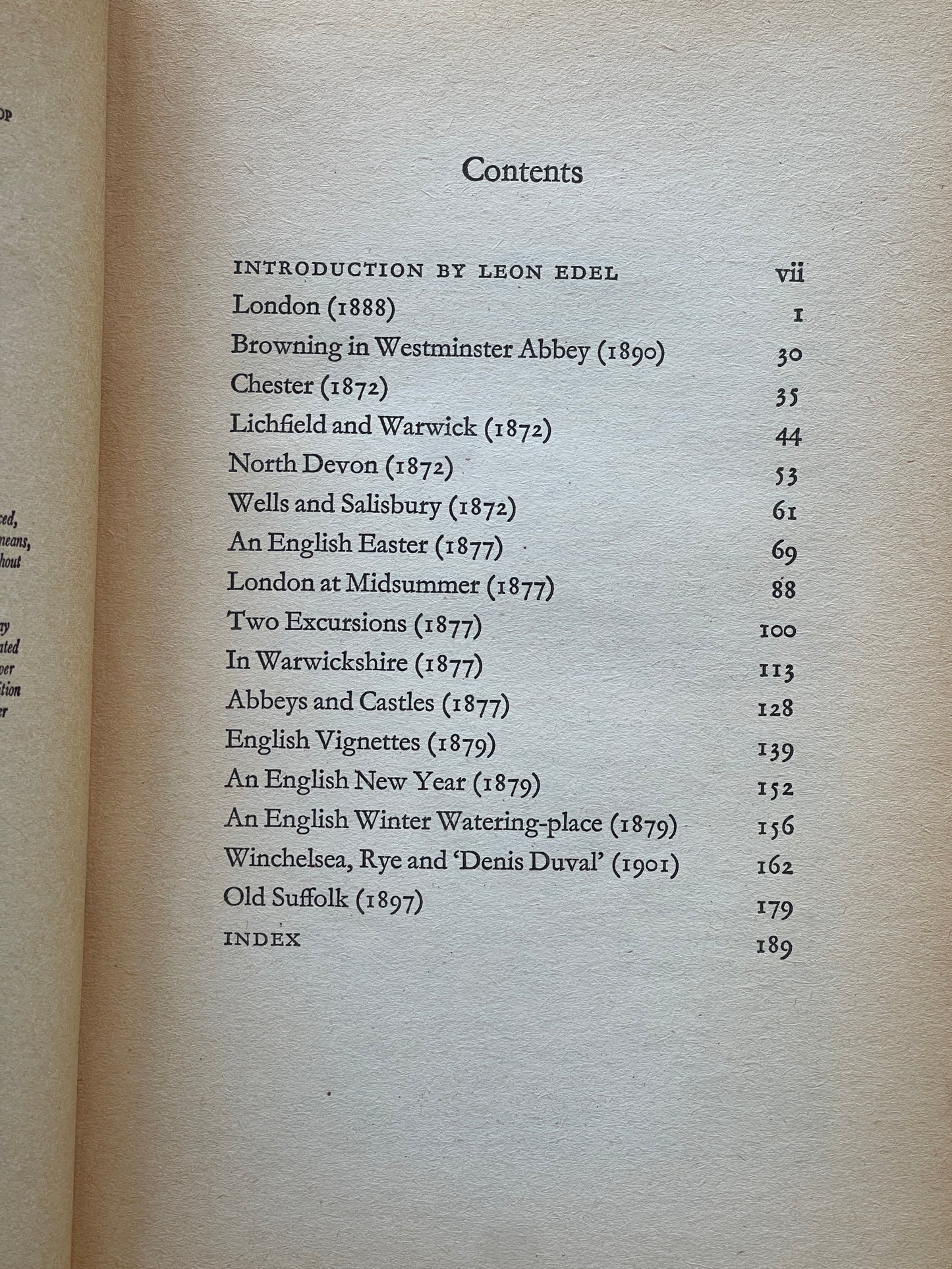 English Hours by Henry James