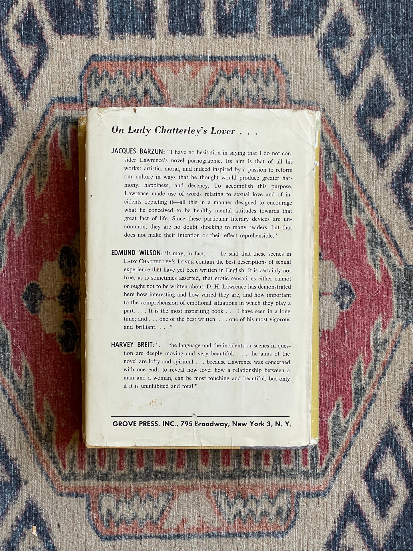 Lady Chatterley's Lover by D.H. Lawrence - First Grove Edition