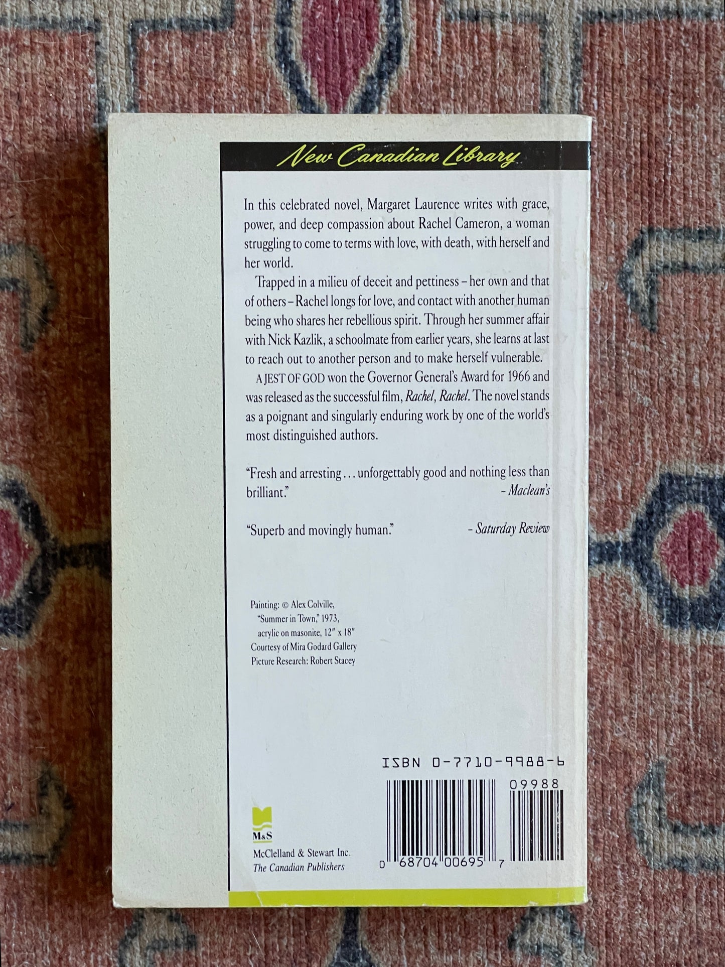 The Stone Angel and A Jest of God by Margaret Laurence