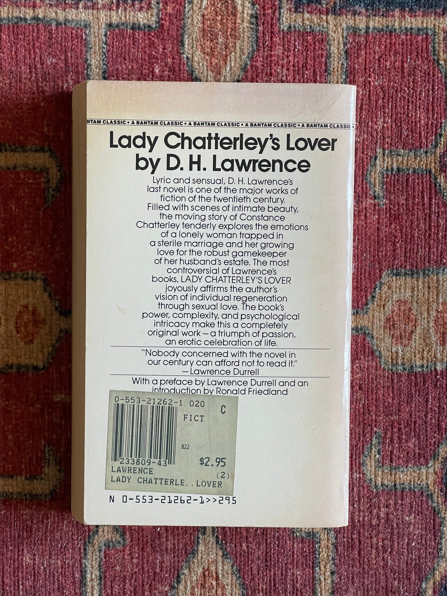 Lady Chatterley's Lover by D.H. Lawrence