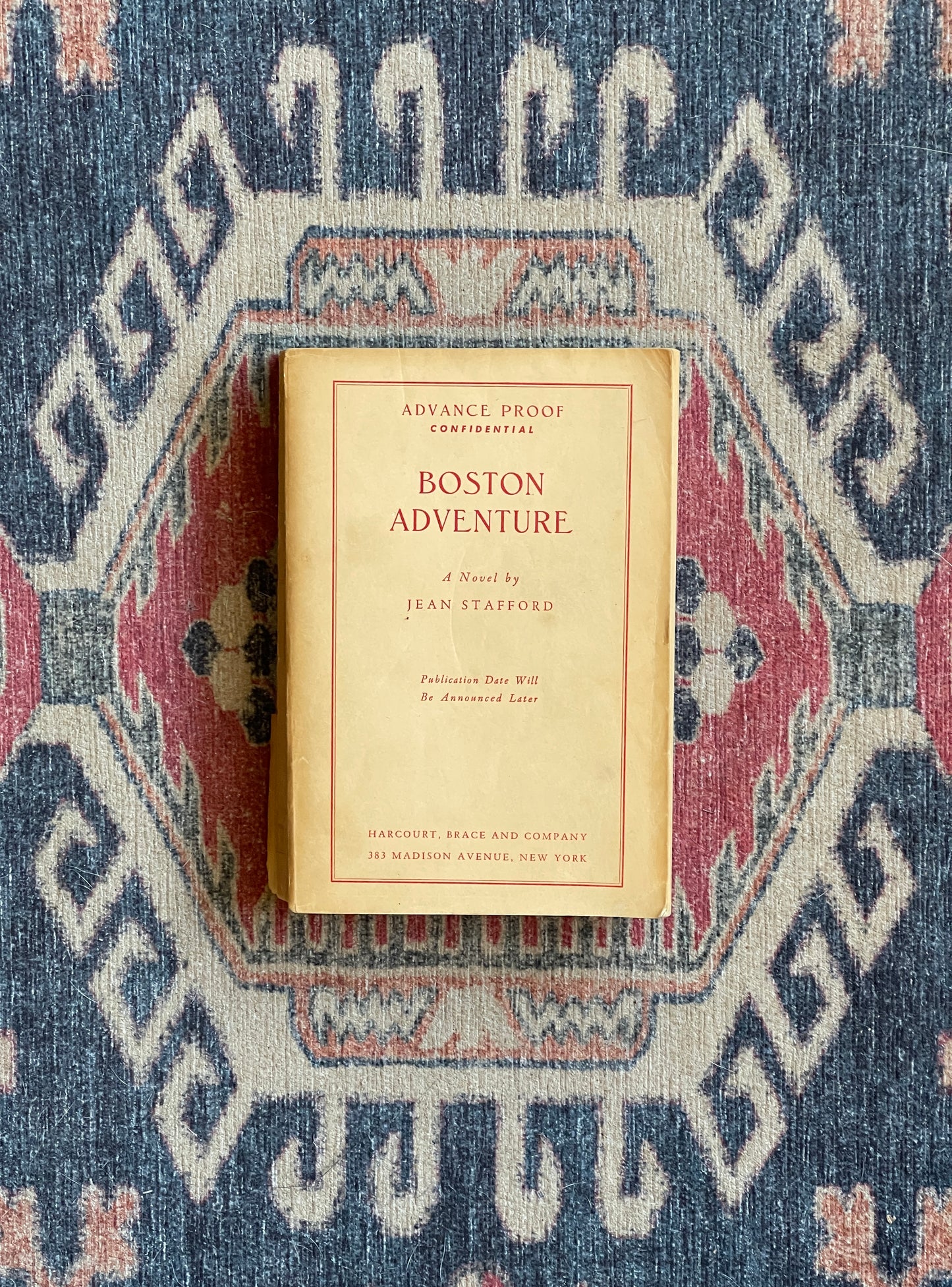 Boston Adventure by Jean Stafford - Advance Proof