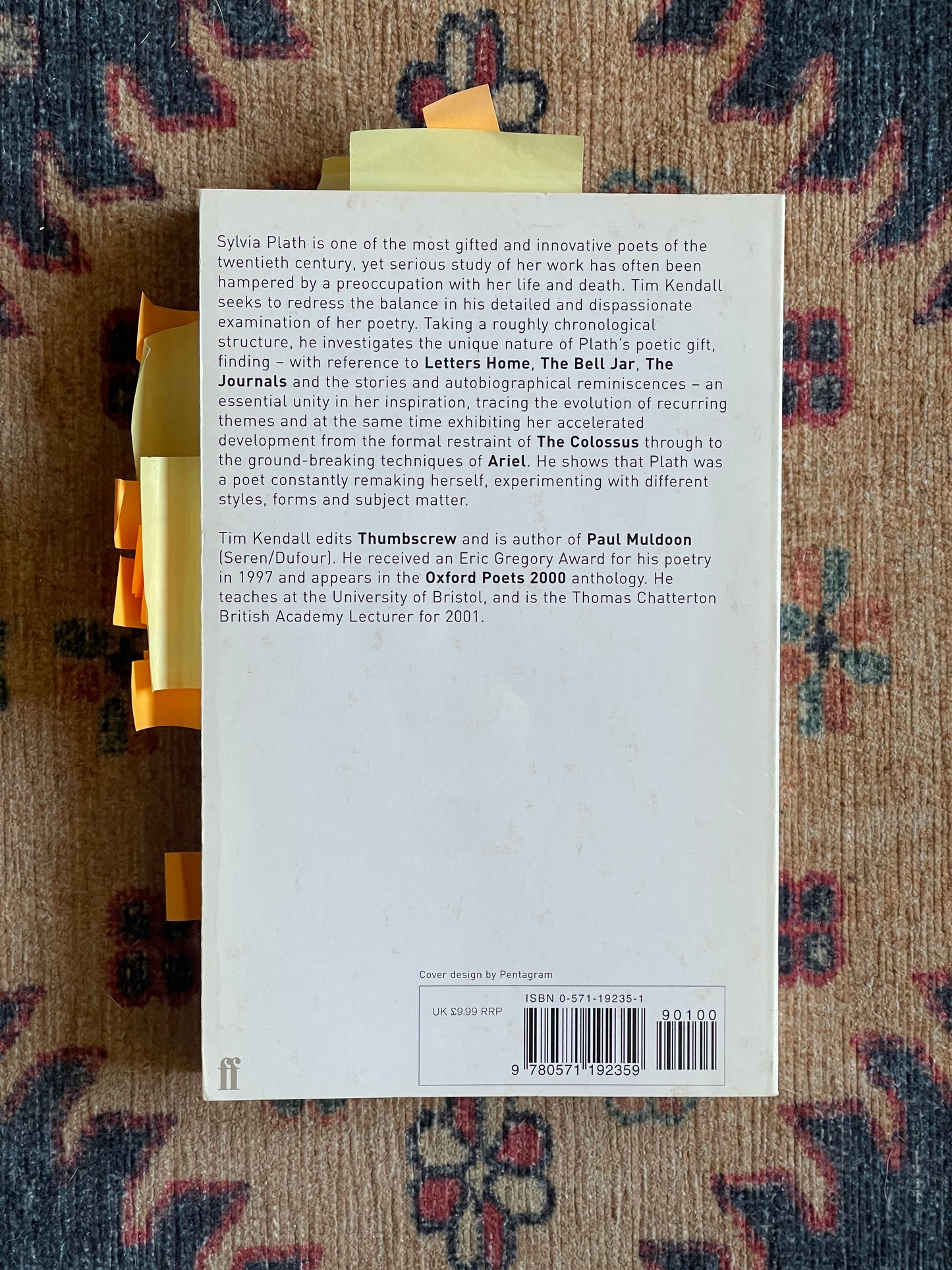 Sylvia Plath: A Critical Study by Tim Kendall