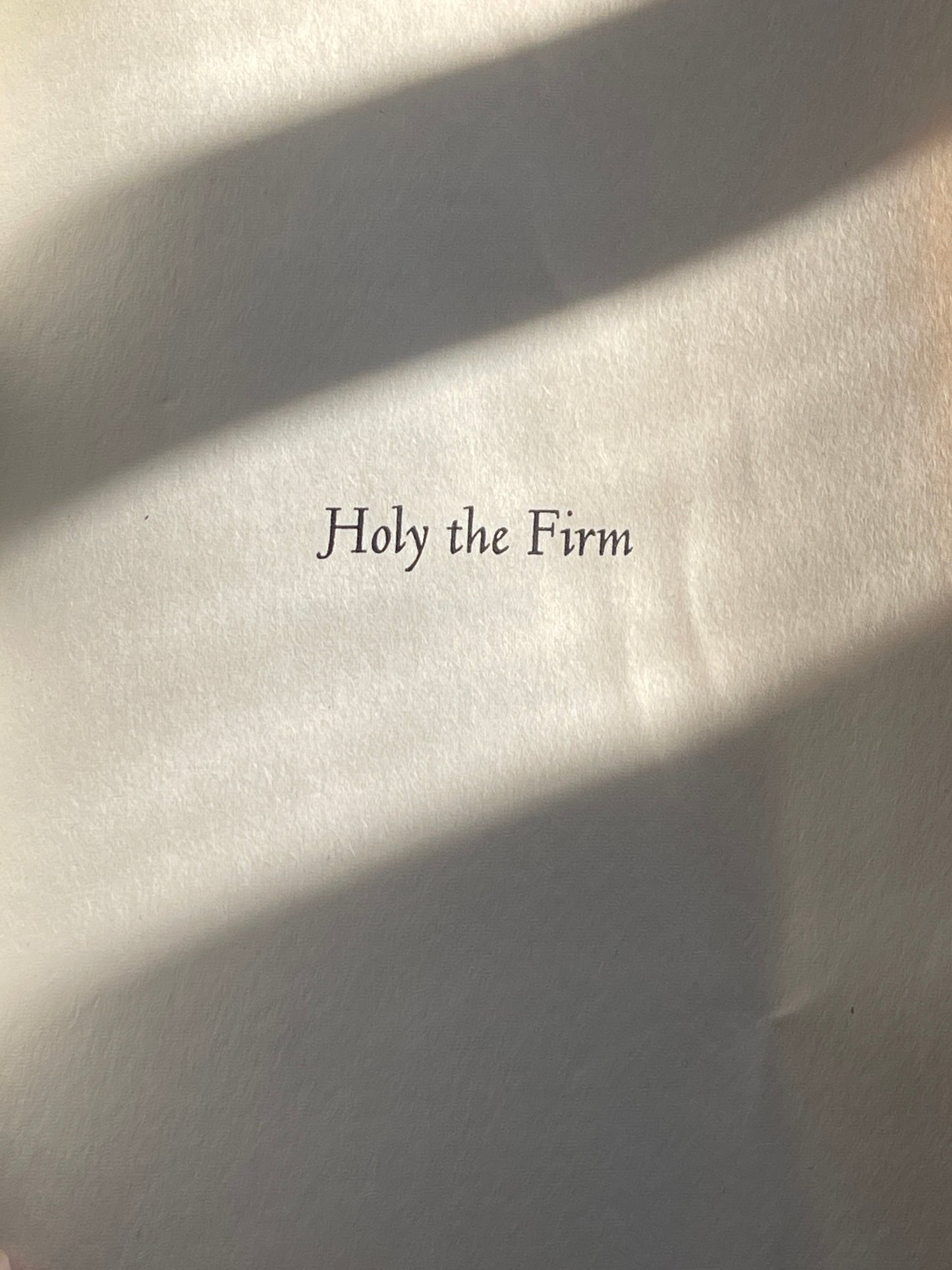 Holy the Firm by Annie Dillard
