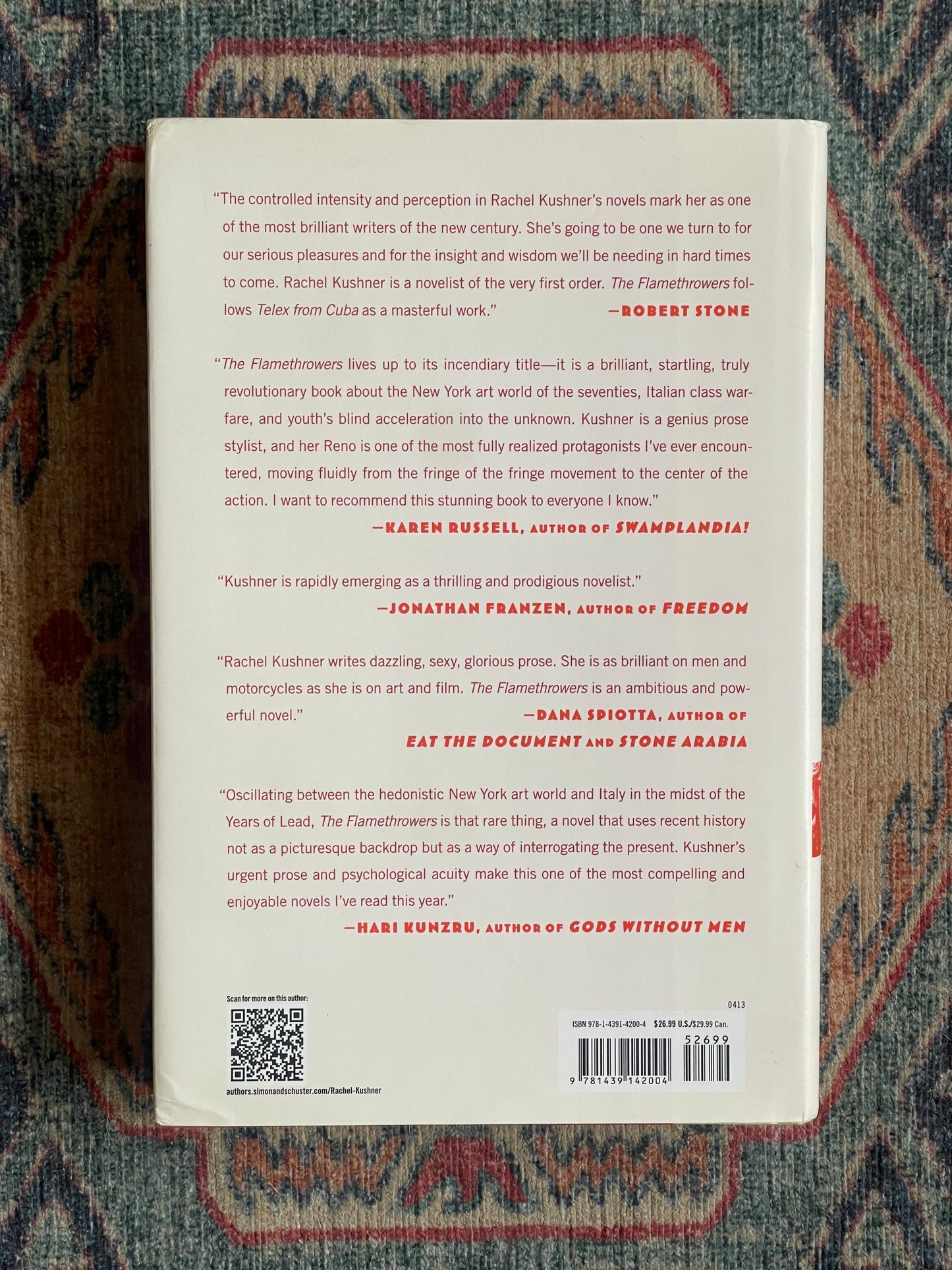 The Flame Throwers by Rachel Kushner - First Edition