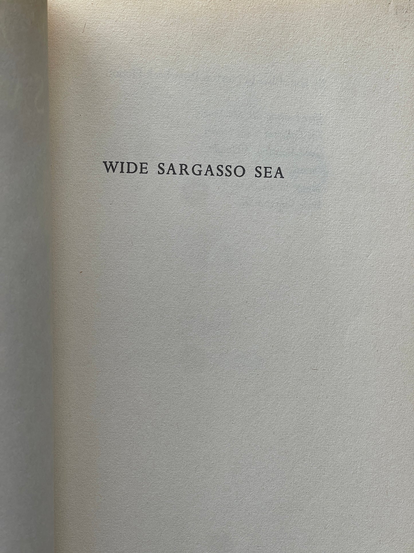 Wide Sargasso Sea by Jean Rhys