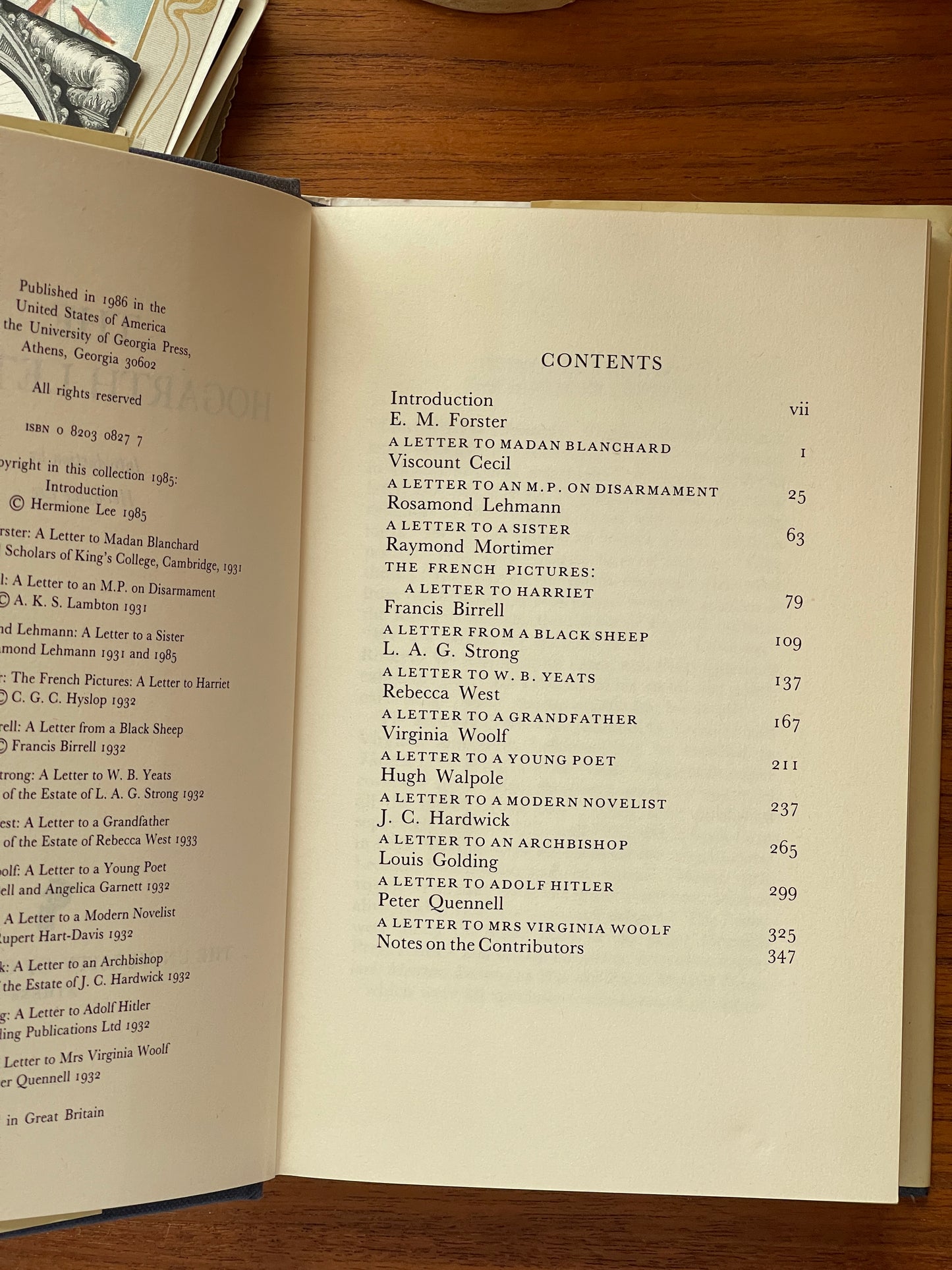 The Hogarth Letters by Hermione Lee