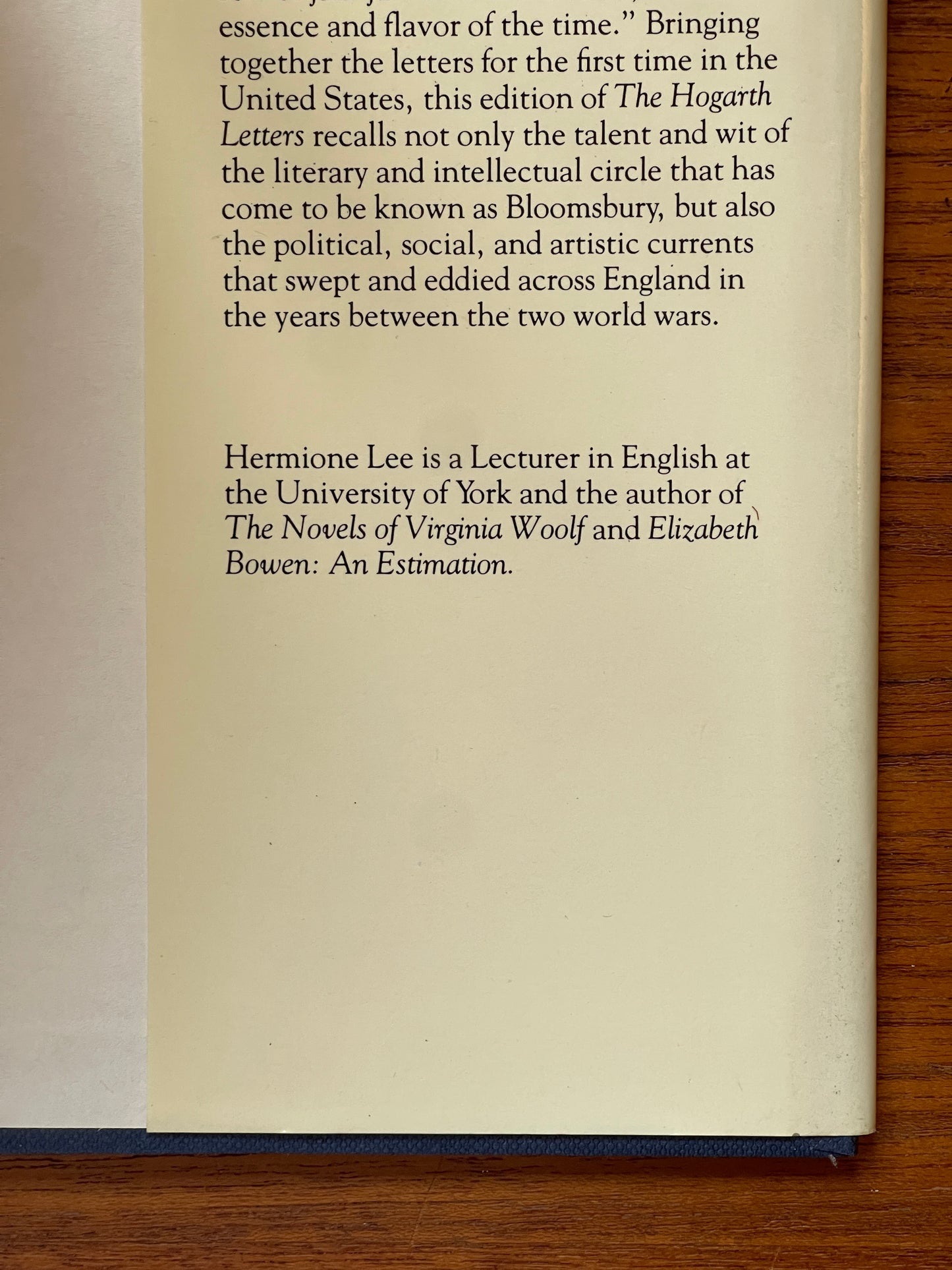 The Hogarth Letters by Hermione Lee