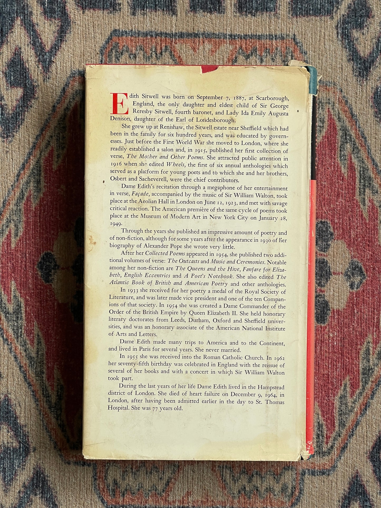 Taken Care Of: The Autobiography of Edith Sitwell - First Edition