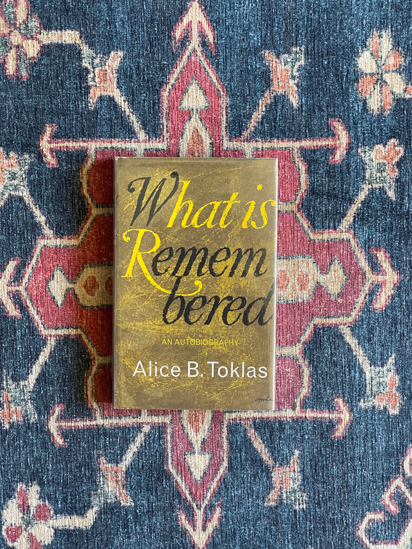 What is Remembered by Alice B. Toklas - First Edition