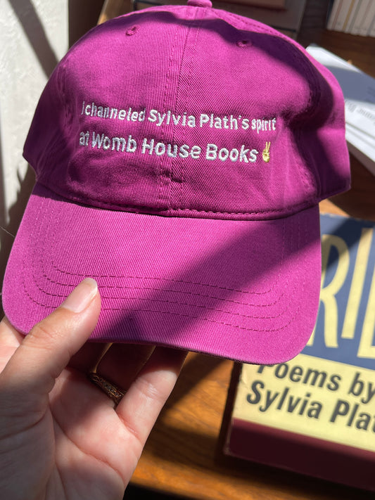 I Channeled Sylvia Plath's Spirit at Womb House Books hat