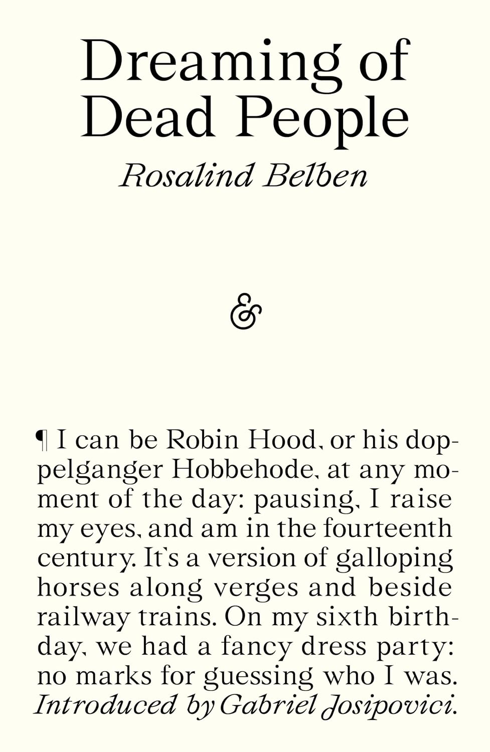 Dreaming of Dead People by Rosalind Belben